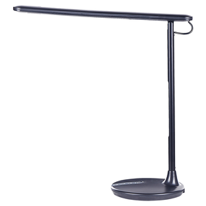 Lampada da scrivania nera a 2 LED con intensità variabile regolabile stile moderno ufficio cameretta