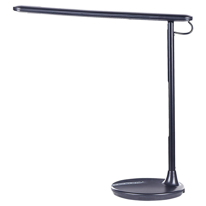Lampada da scrivania nera a 2 LED con intensità variabile regolabile stile moderno ufficio cameretta