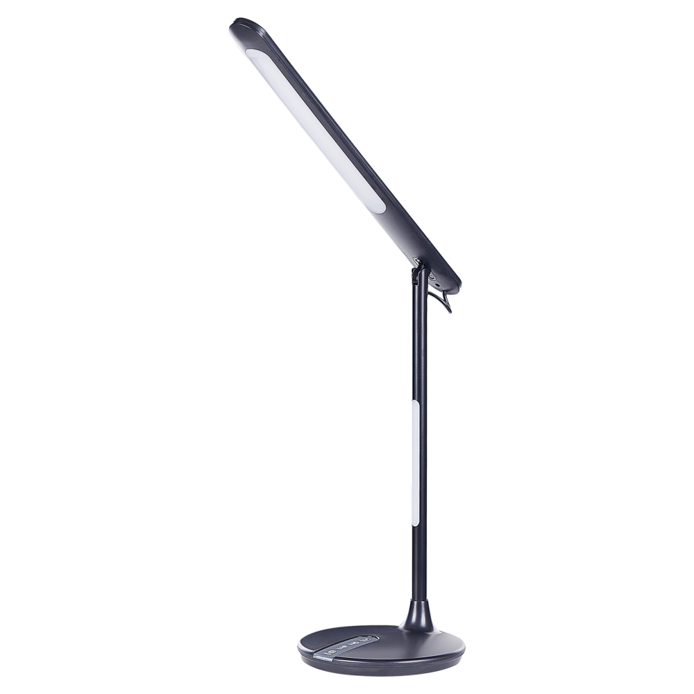 Lampada da scrivania nera a 2 LED con intensità variabile regolabile stile moderno ufficio cameretta