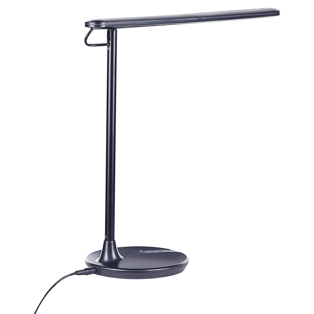 Lampada da scrivania nera a 2 LED con intensità variabile regolabile stile moderno ufficio cameretta