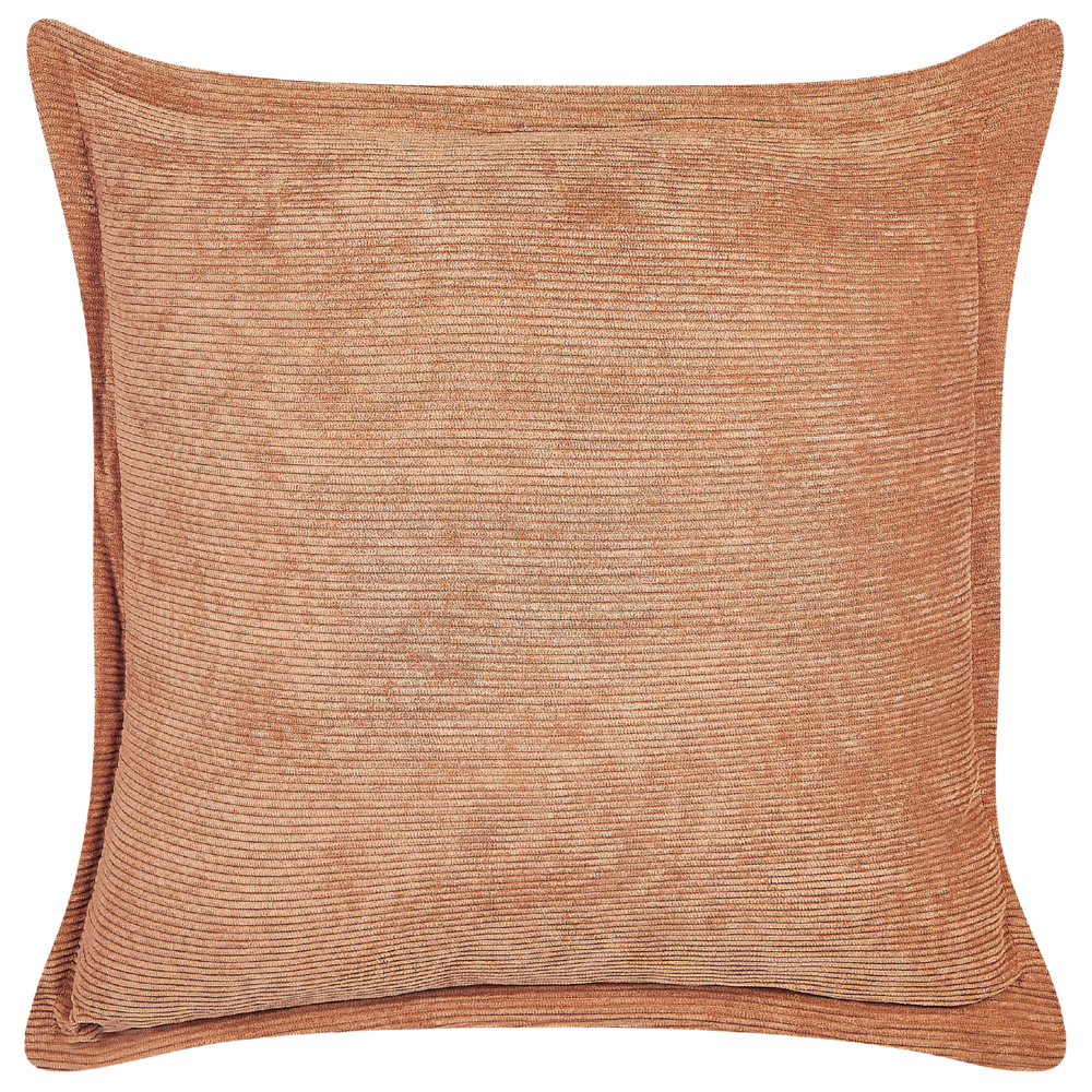 Set di 2 cuscini decorativi in velluto a coste arancione 43 x 43 cm stile moderno tradizionale