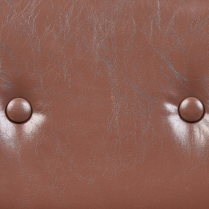 Sedia da ufficio in ecopelle marrone girevole e regolabile stile moderno home office