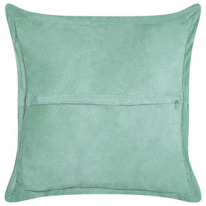 Set di 2 cuscini decorativi in velluto a coste verde chiaro 43 x 43 cm stile moderno tradizionale