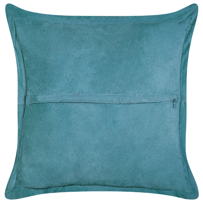 Set di 2 cuscini decorativi in velluto a coste verde petrolio 43 x 43 cm stile moderno tradizionale