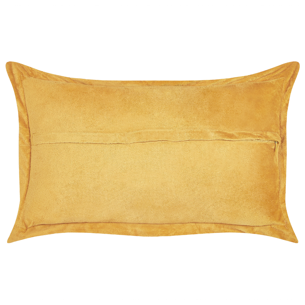 Set di 2 cuscini decorativi in velluto a coste giallo 47 x 27 cm stile moderno tradizionale