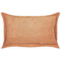 Set di 2 cuscini decorativi in velluto a coste arancione 47 x 27 cm stile moderno tradizionale