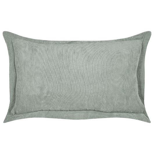Set di 2 cuscini decorativi in velluto a coste verde chiaro 47 x 27 cm stile moderno tradizionale