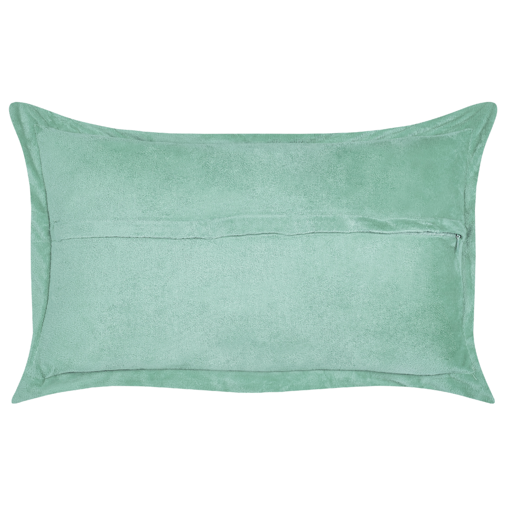 Set di 2 cuscini decorativi in velluto a coste verde chiaro 47 x 27 cm stile moderno tradizionale