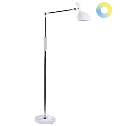 Lampada da terra LED bianco in materiale sintetico 169 cm regolabile soggiorno camera da letto