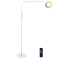 Lampada da terra LED materiale sintetico bianco 160 cm materiale altezza regolabile ufficio camera da letto con telecomando