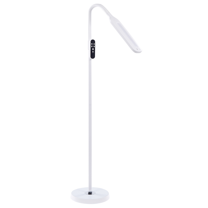 Lampada da terra LED materiale sintetico bianco 160 cm materiale altezza regolabile ufficio camera da letto con telecomando