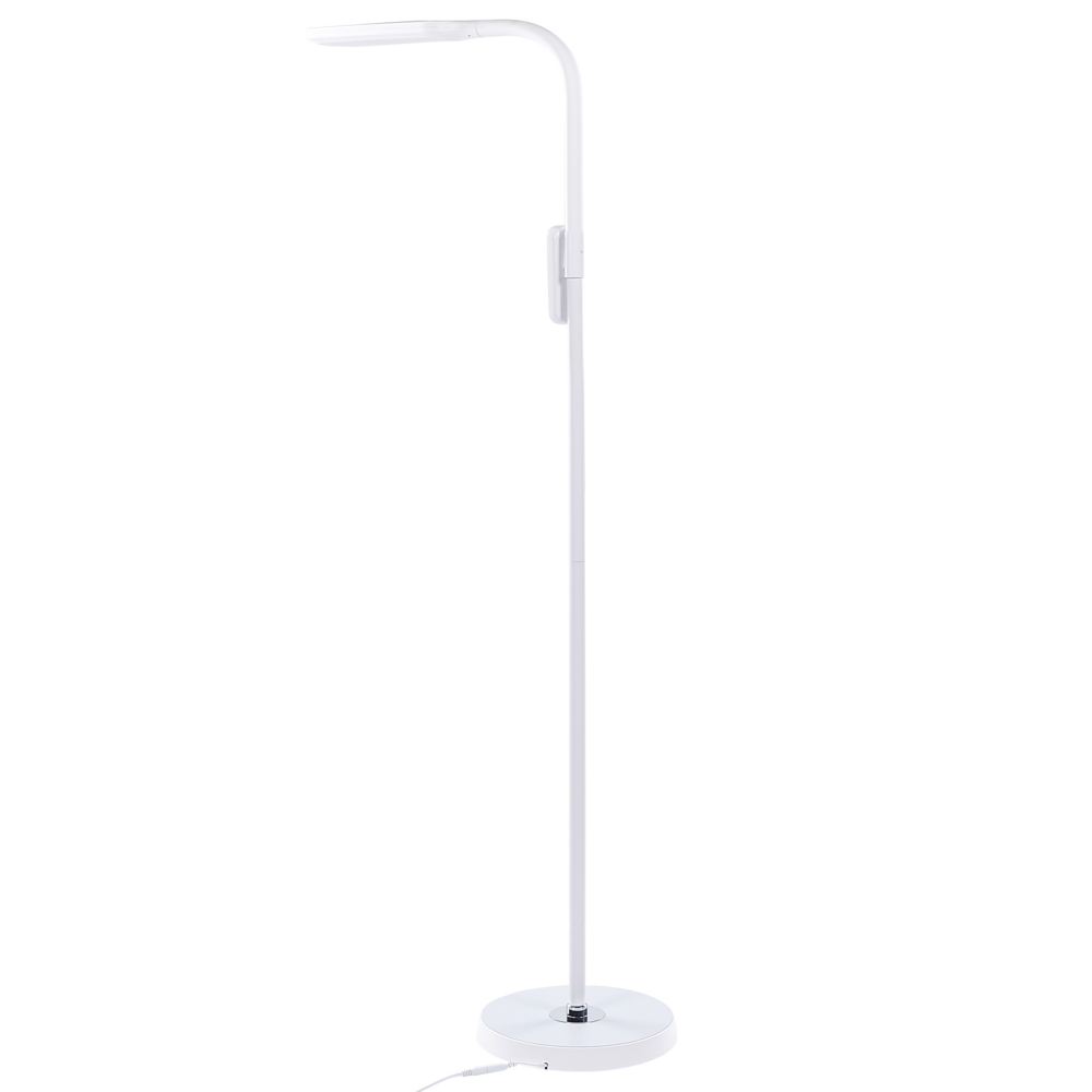 Lampada da terra LED materiale sintetico bianco 160 cm materiale altezza regolabile ufficio camera da letto con telecomando