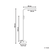 Lampada da terra LED materiale sintetico bianco 160 cm materiale altezza regolabile ufficio camera da letto con telecomando