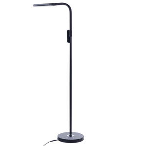 Lampada da terra LED materiale sintetico nero 160 cm materiale altezza regolabile ufficio camera da letto con telecomando