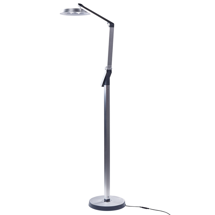Lampada da terra LED materiale sintetico argento 170 cm altezza regolabile ufficio camera da letto
