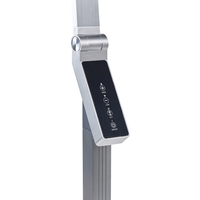 Lampada da terra LED materiale sintetico argento 170 cm altezza regolabile ufficio camera da letto