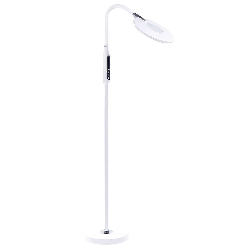 Lampada da terra LED materiale sintetico bianco 148 cm altezza regolabile ufficio camera da letto