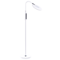 Lampada da terra LED materiale sintetico bianco 148 cm altezza regolabile ufficio camera da letto