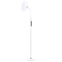 Lampada da terra LED materiale sintetico bianco 148 cm altezza regolabile ufficio camera da letto