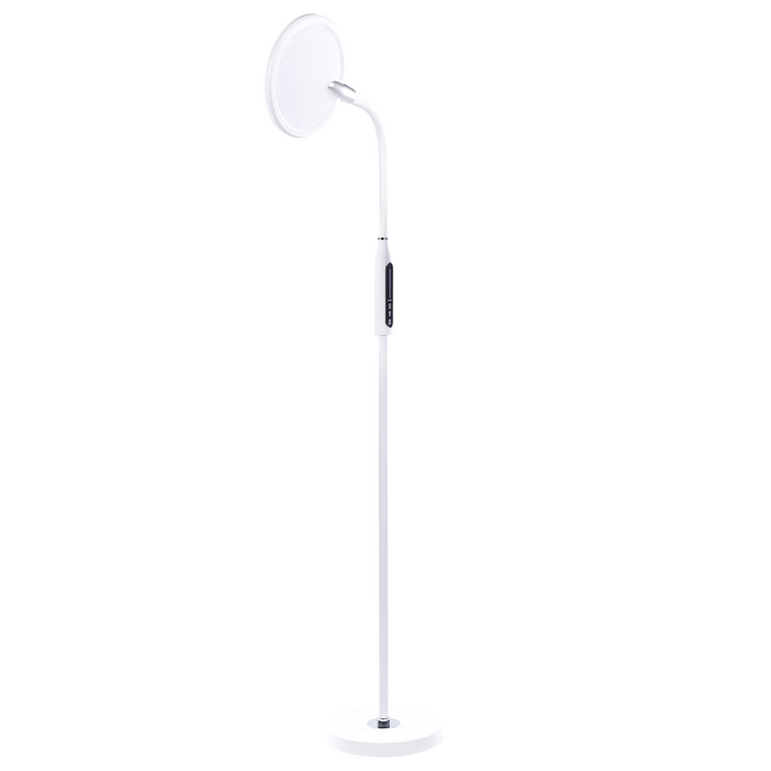 Lampada da terra LED materiale sintetico bianco 148 cm altezza regolabile ufficio camera da letto