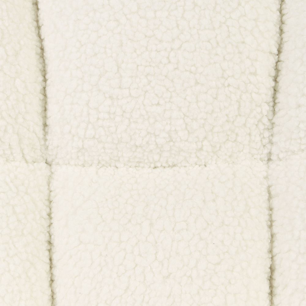 Sedia a dondolo Tessuto Boucle Bianco Rivestimento Gambe in legno  Moderna