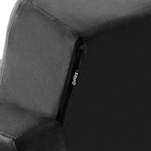 Divano letto in velluto nero capitonné in tessuto moderno soggiorno componibile a 3 posti gambe dorate braccio a binario