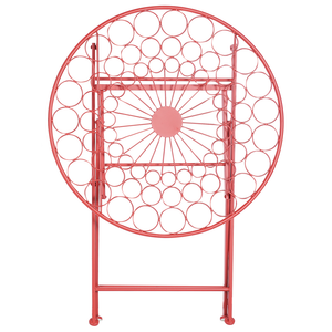 Tavolo da giardino Bistro Rosso Ferro pieghevole all'aperto Resistenza alla ruggine UV Stile retrò francese