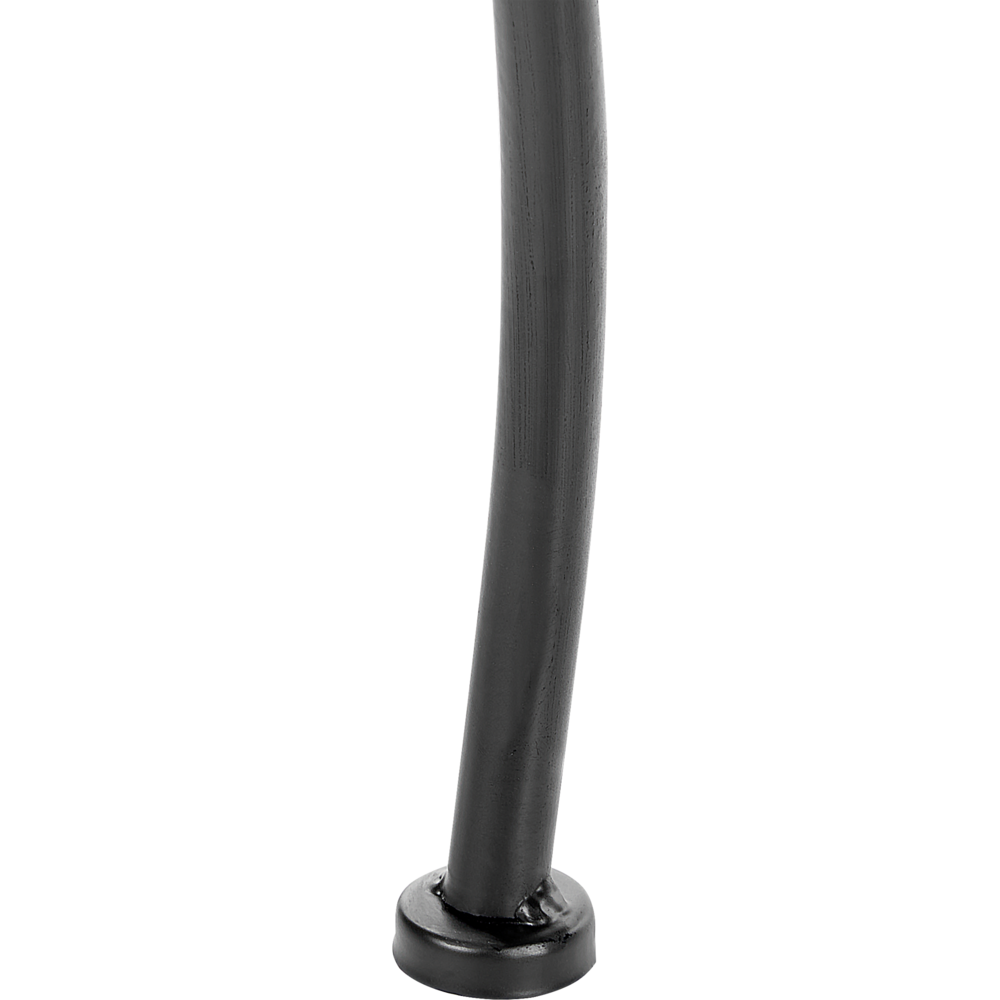 Sedia da giardino in metallo nero con braccioli per esterni in stile retrò vintage