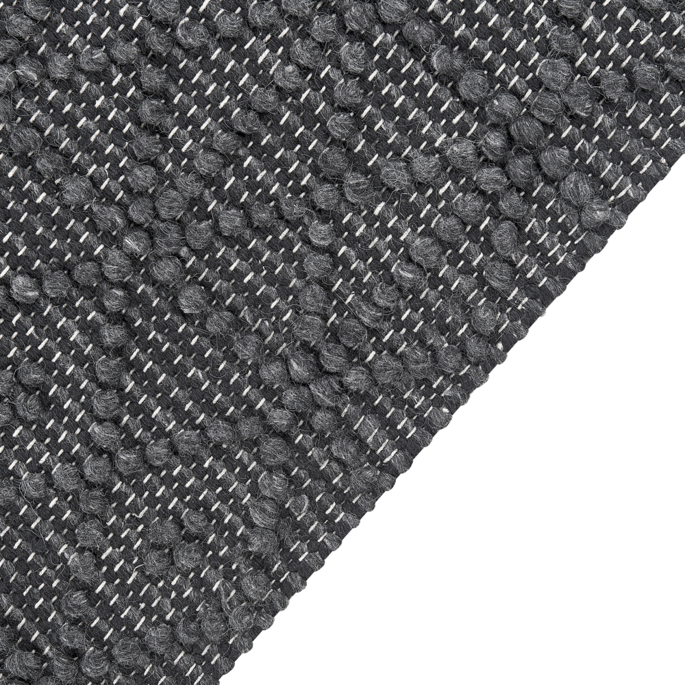 Tappeto in lana poliestere nero 160 x 230 cm motivo geometrico nappe Boho moderno