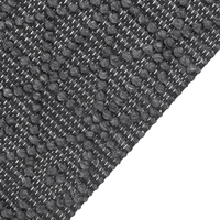 Tappeto in lana poliestere nero 160 x 230 cm motivo geometrico nappe Boho moderno