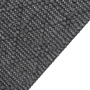 Tappeto in lana poliestere nero 160 x 230 cm motivo geometrico nappe Boho moderno