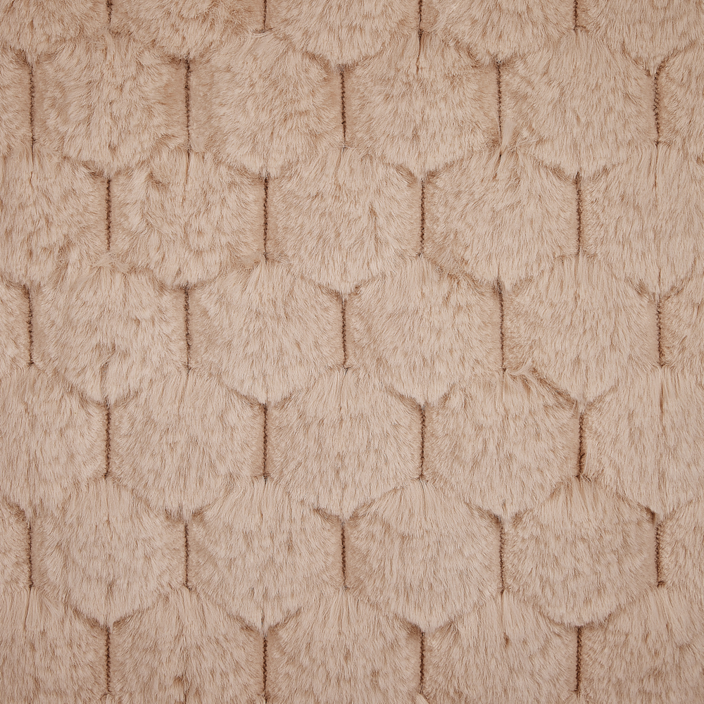 Set di 2 cuscini in ecopelle beige sabbia con motivo a nido d'ape 43 x 43 cm soggiorno camera da letto