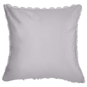 Set di 2 cuscini in ecopelle grigio chiaro con motivo a nido d'ape 43 x 43 cm soggiorno camera da letto