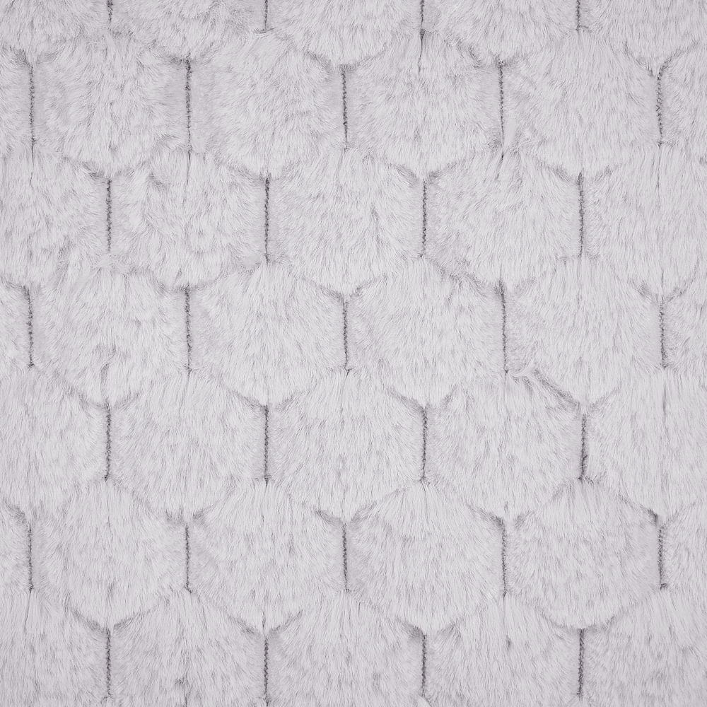 Set di 2 cuscini in ecopelle grigio chiaro con motivo a nido d'ape 43 x 43 cm soggiorno camera da letto