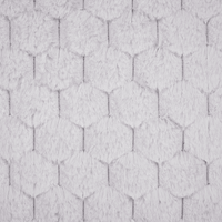 Set di 2 cuscini in ecopelle grigio chiaro con motivo a nido d'ape 43 x 43 cm soggiorno camera da letto