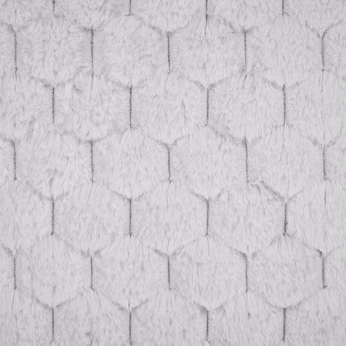 Set di 2 cuscini in ecopelle grigio chiaro con motivo a nido d'ape 43 x 43 cm soggiorno camera da letto