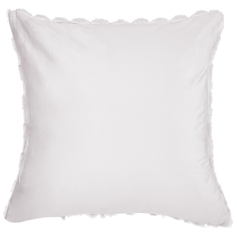 Set di 2 cuscini in ecopelle bianco con motivo a nido d'ape 43 x 43 cm soggiorno camera da letto