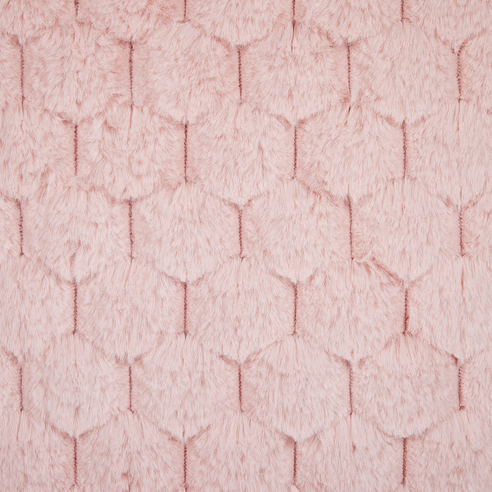 Set di 2 cuscini in ecopelle rosa pastello con motivo a nido d'ape 43 x 43 cm soggiorno camera da letto