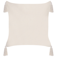 Set di 2 cuscini in poliestere tortora 42 x 42 cm con nappe imbottitura soggiorno camera da letto