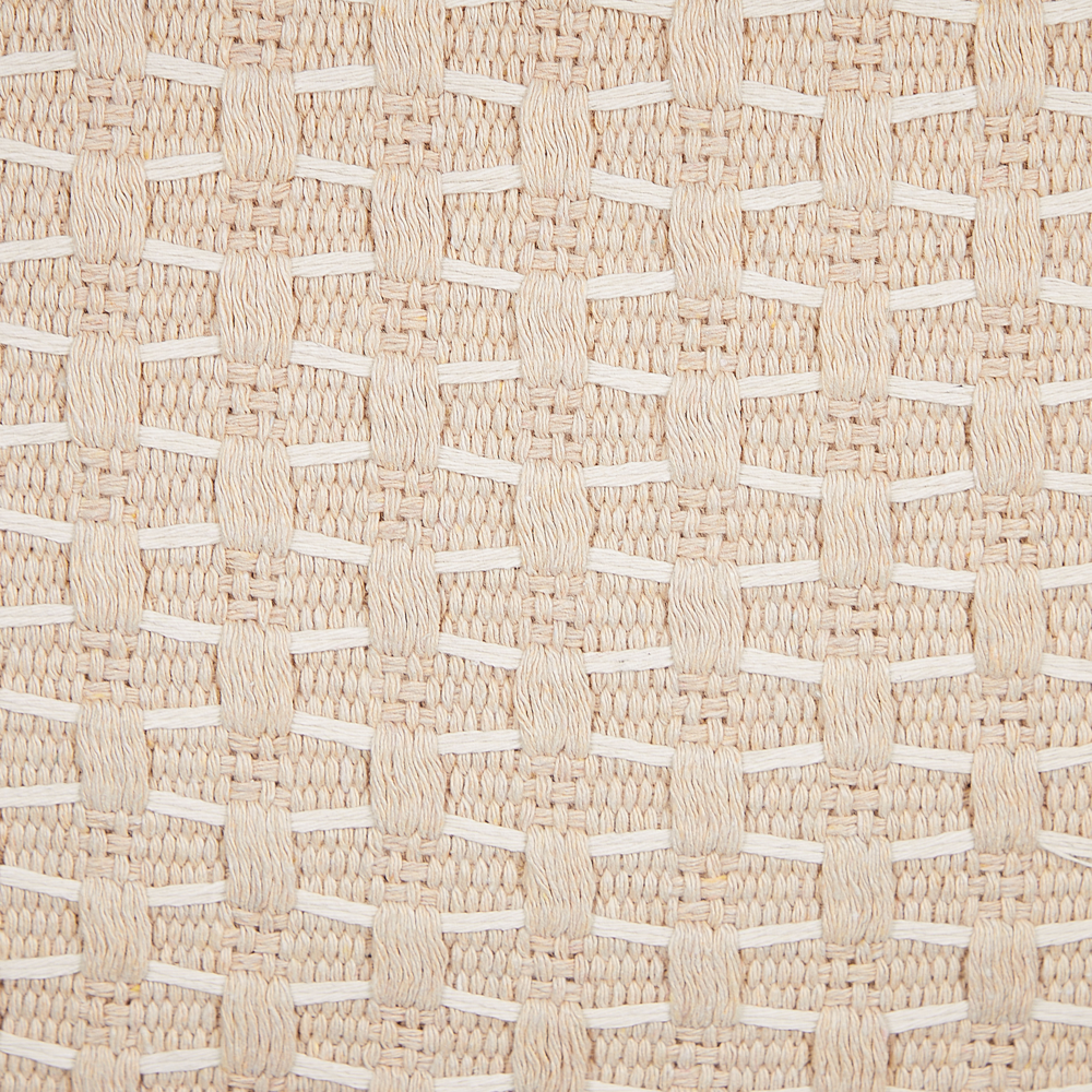 Set di 2 cuscini in poliestere beige chiaro 42 x 42 cm con nappe imbottitura soggiorno camera da letto