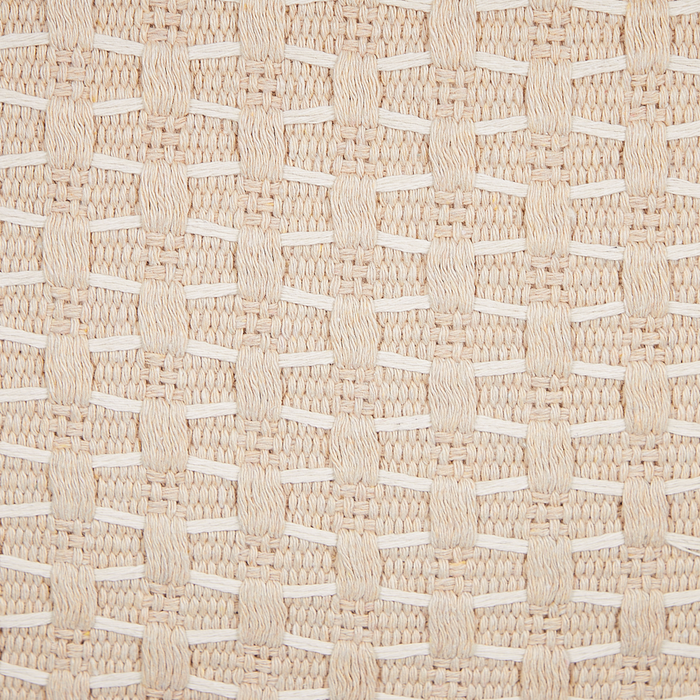 Set di 2 cuscini in poliestere beige chiaro 42 x 42 cm con nappe imbottitura soggiorno camera da letto