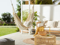 Amaca da giardino Beige in cotone e poliestere Seduta dell'altalena per interni all'aperto in stile Boho