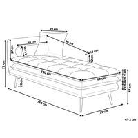 Chaise longue Blu e Azzurra versione sinistra Trapuntata Bottoni Spessamente Imbottiti Mobili Soggiorno versione sinistra