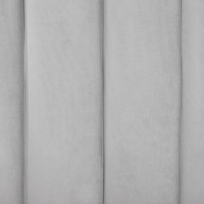 Letto con rete in velluto grigio 180 x 200 cm gambe in metallo testata retro capitonné