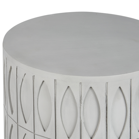 Tavolino grigio chiaro 45 cm MDF finitura opaca stile retro soggiorno camera da letto