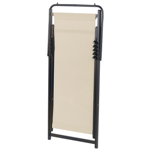 Sedia a sdraio pieghevole e reclinabile per esterno beige piscina terrazzo giardino