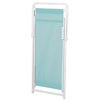 Sedia a sdraio pieghevole e reclinabile per esterno turchese e bianco piscina terrazzo giardino