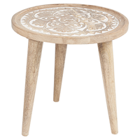 Set di 2 tavolini in legno di mango chiaro Tavolino decorativo Tavolino da salotto piccolo Design orientale