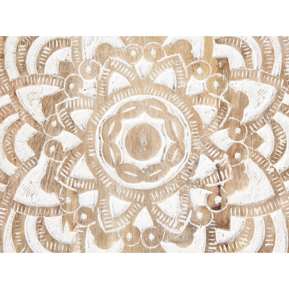 Set di 2 tavolini in legno di mango chiaro Tavolino decorativo Tavolino da salotto piccolo Design orientale