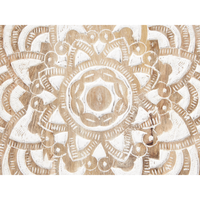 Set di 2 tavolini in legno di mango chiaro Tavolino decorativo Tavolino da salotto piccolo Design orientale